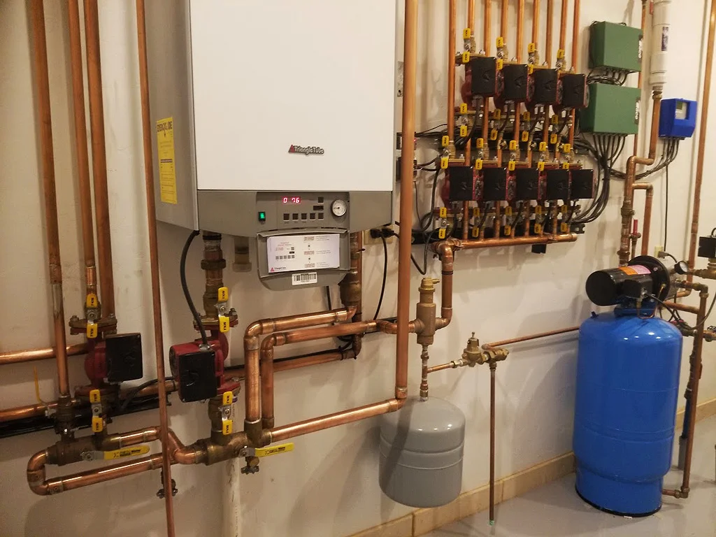 High-efficiency boiler installation setup in Evergreen, CO
